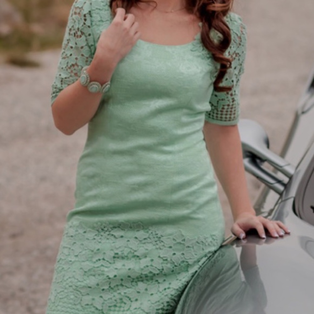 Antonio Melani Mint Green MIDI Dress - Picture 3 of 16